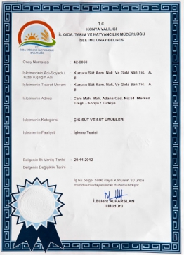 Business Approval Certificate