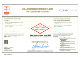 Food Safety System's Certificate