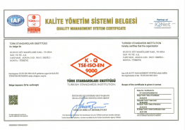 Quality Management Systems Certificate